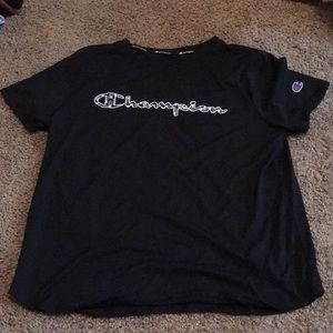 Black champion tee